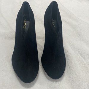 Black suede heels from ALDO